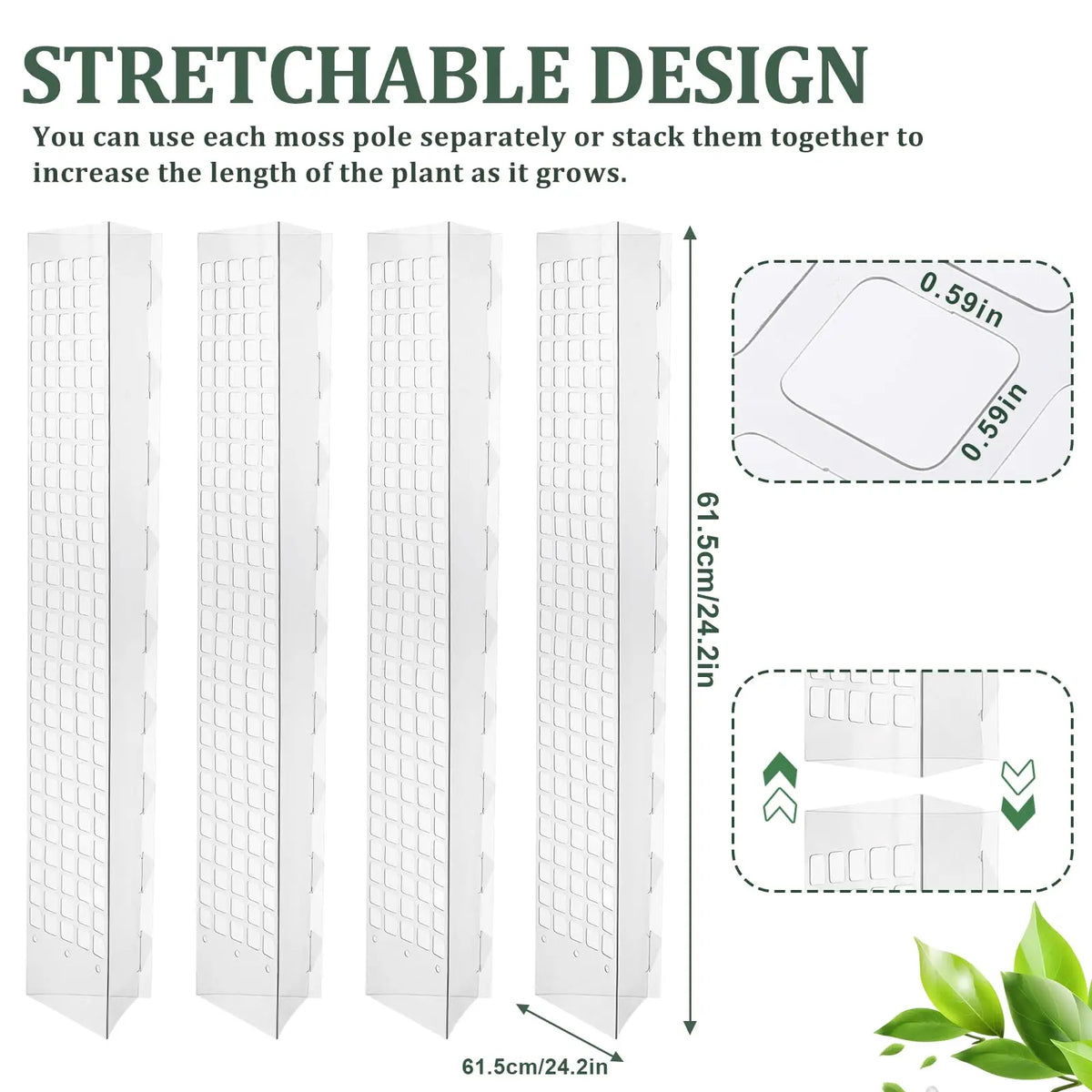 poteau mousse transparent moderne grille support plantes intérieures croissance tutoriel mousse