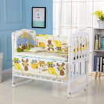 ensemble literie bébé animaux compagnie motifs doux coton polychrome protections matelas draps