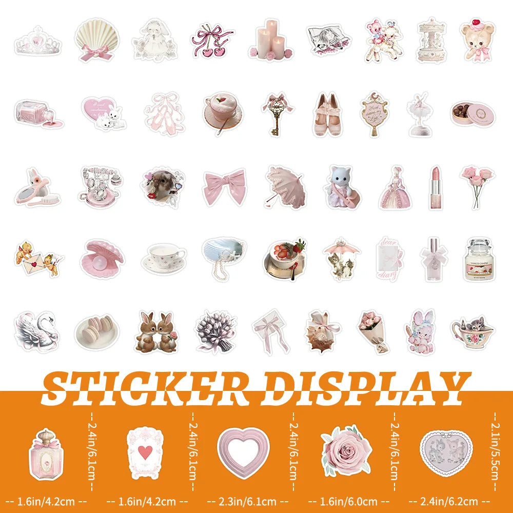 Stickers adhésifs waterproof réutilisables motifs fleurs animaux coeurs 10pc 30pc 50pc 100pc