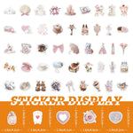 Stickers adhésifs waterproof réutilisables motifs fleurs animaux coeurs 10pc 30pc 50pc 100pc