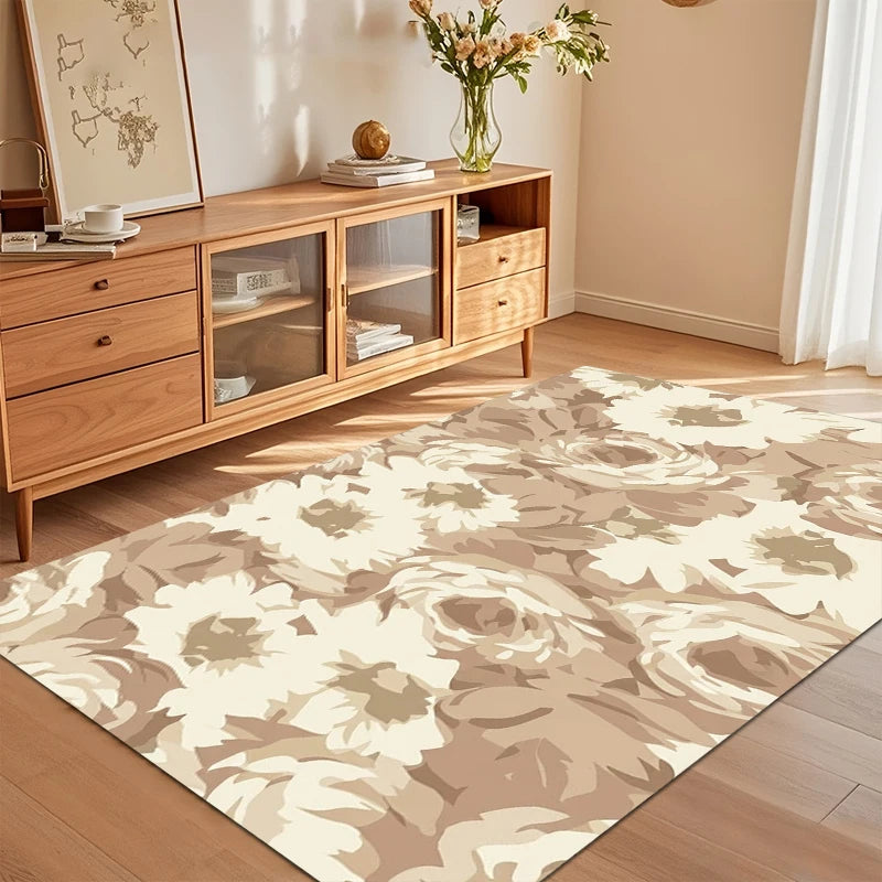 tapis moderne orange spirales motifs géométriques salon chambre décoration polyester anti dérapant 140x200cm