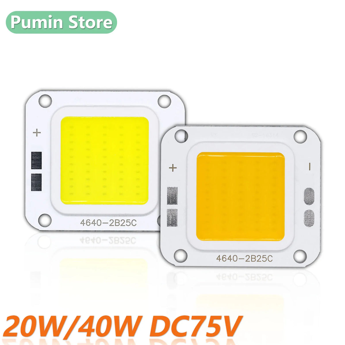source lumineuse led 20w 40w blanc jaune mat moderne aluminium dc75v