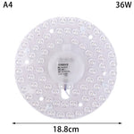 lumière led plaque ronde blanc moderne points lumineux 12w 18w 24w 36w