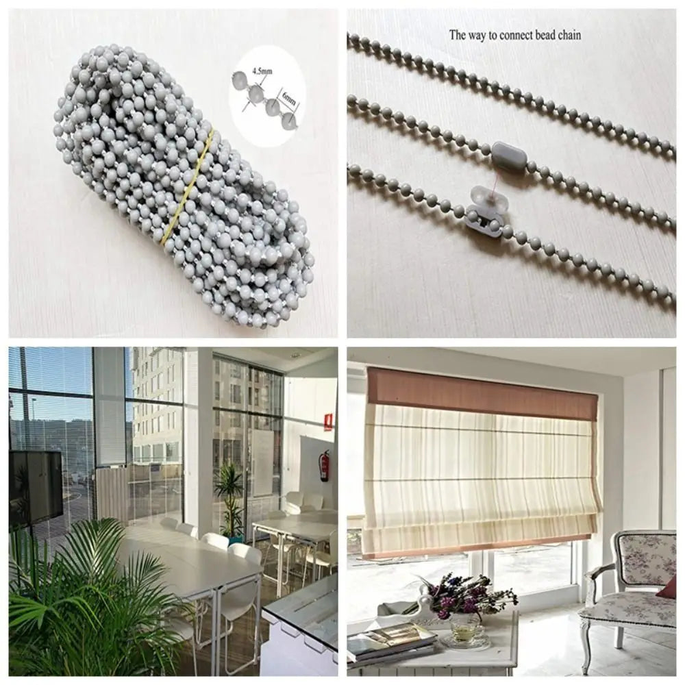 chaîne gris moderne durable clips fixation 10 mètres attache rideau vertical