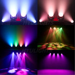 projecteur led noir effet lumière scène zoom dj professionnel disco stroboscope dmx channels