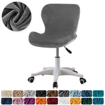 housse chaise velours beige clair siège salle manger moderne élastique