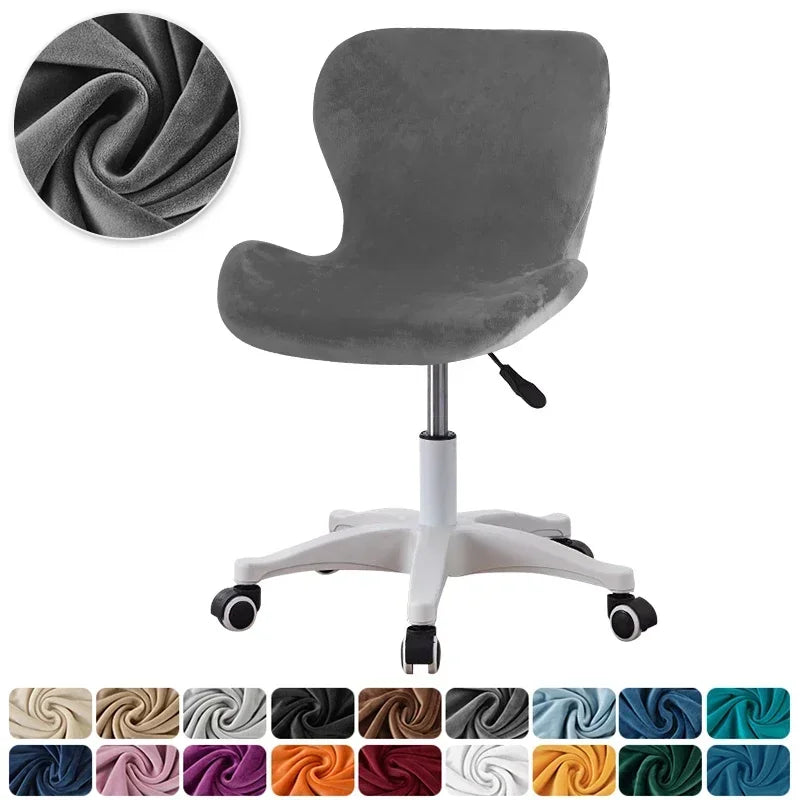 housse chaise velours beige clair siège salle manger moderne élastique