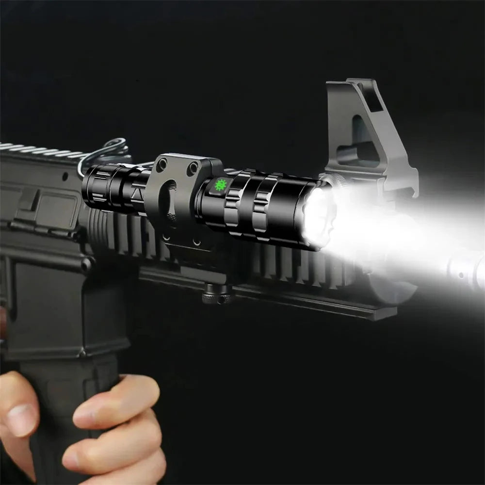 lampe poche tactique rechargeable led usb étanche auto défense militaire intense