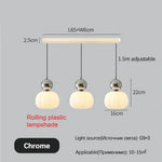 lampe suspendue moderne pendentif chrome blanc led minimaliste chambre salle manger