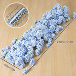 Décoration mariage arche fleurs artificielles bleu soie élégante extérieure anniversaire backdrop