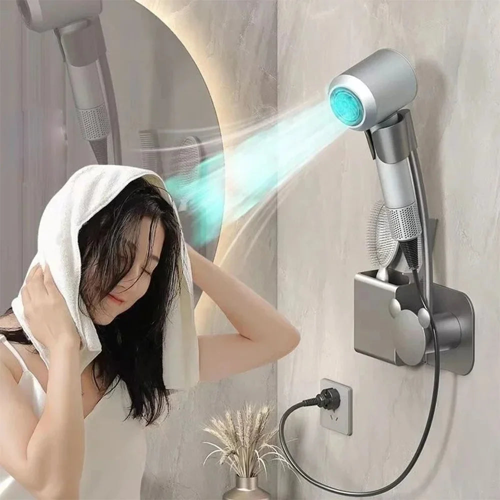 aspirateur mural gris moderne adhésif brosse peigne porte aspirateur