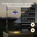 ruban lumineux étanche led blanc moderne camping 10m lanterne clips rechargeableextérieur decoration