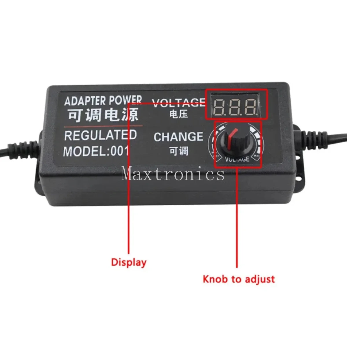adaptateur électrique réglable tension sortie 3v 12v 24v entrée ac 100v 240v certification rohs