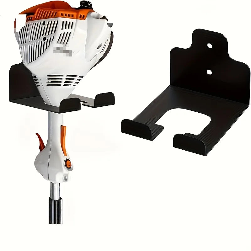 support mural outil jardin noir moderne vissage tondeuse aspirateur bêche drill haltère