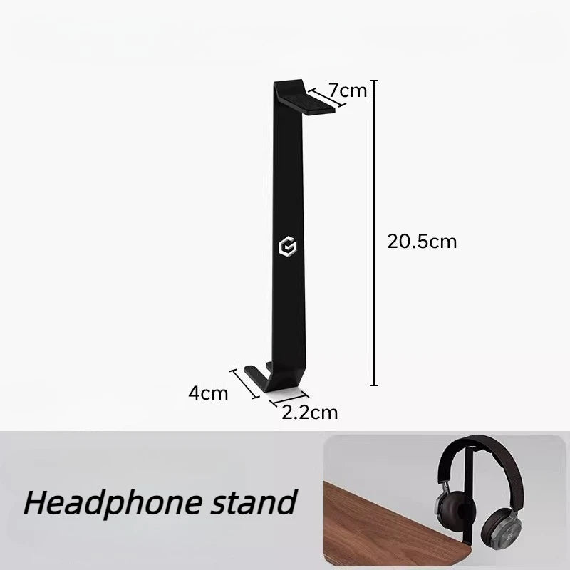 support multifonction bois foncé blanc moderne adhésif support portable smartphone montre casque câbles tiroir