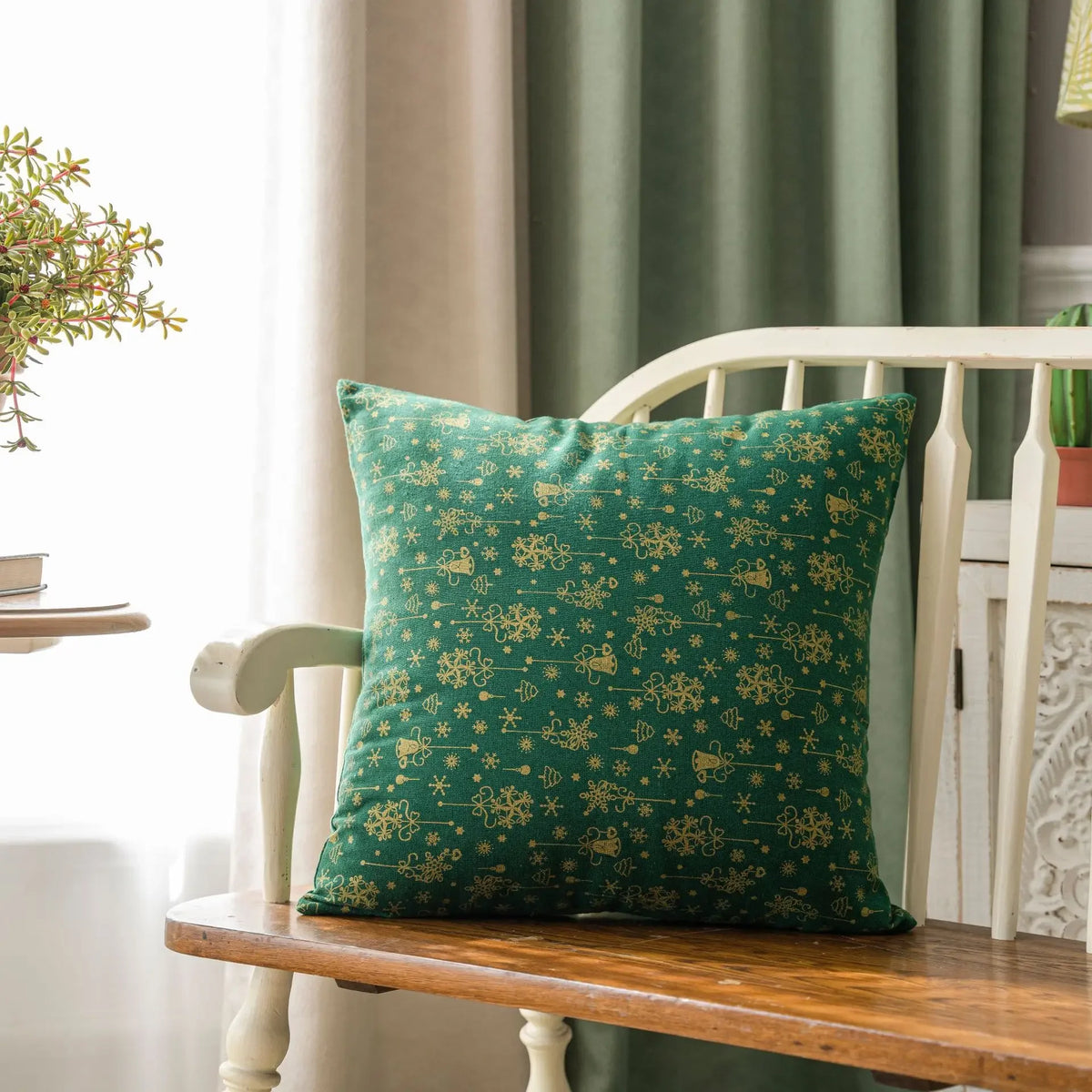 housse coussin noël carreaux rouge vert polyester décorative maison voiture 60x60cm 45x45cm traditionnelle festive