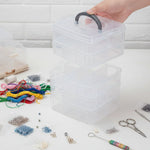 boîtes rangement bijoux transparentes plastique lisses pratiques modernes poignées détachables couleurs fil cuivre ciseaux