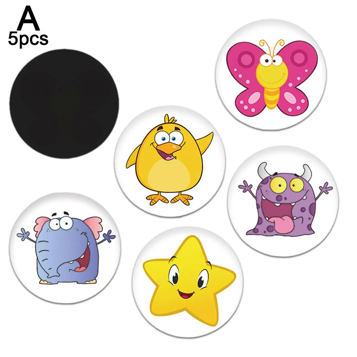 stickers magnétiques multicolores dessins animés cartoon oiseau papillon monstre étoile dinosaure toilette enfantsFORMATION