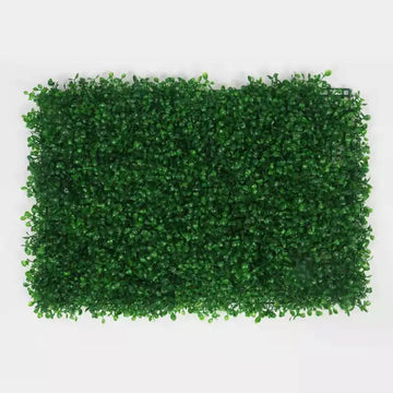panneau mural plante artificielle herbe verte fleurs rouges blanches décoration jardin intérieur extérieur maison