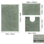 ensemble tapis bain chenille doux absorbant secage rapide motif rayures salle bain