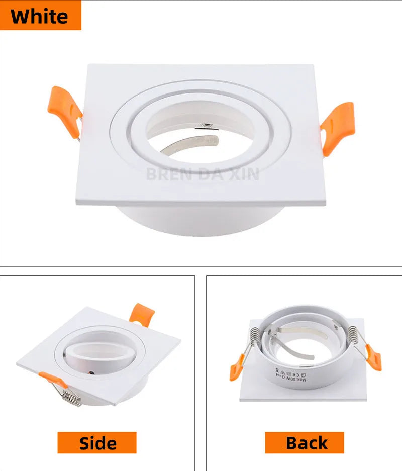 plaque fixation led argent blanc noir moderne têtes aluminium opaquet