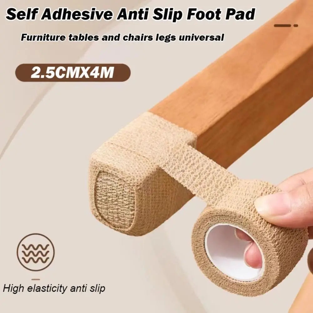 protections anti glissement adhésives tissu texturé beige marron noir pieds meubles tables chaises rouleaux