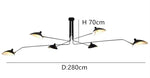 suspension lumineuse moderne industrielle led fer noir blanc toucher interrupteur