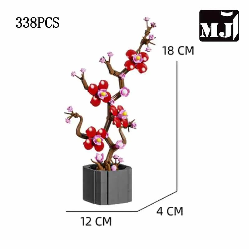 ensembles plantes artificielles fleurs simples variées blanc rouge jaune vert modernes plastique petits pots