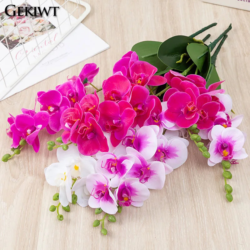 décoration mariage intérieur orchidée papillon violet blanc moderne élégante fleurs artificielles 50cm