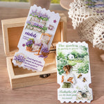 livre autocollants illustrations vintage fleurs papillons textes couleurs printemps jardin