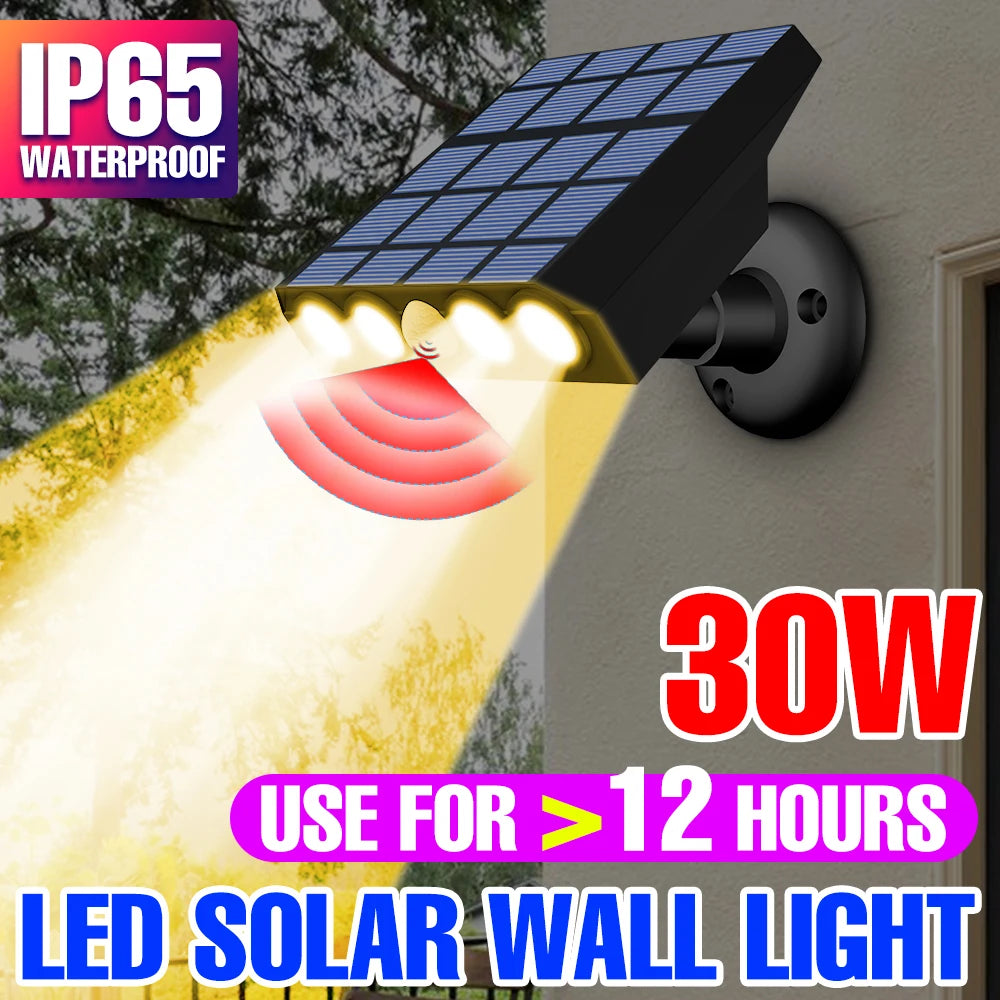 lampe murale solaire led noir panneaux solaires bleus lentilles transparentes moderne ip65