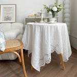 nappe blanche brodée coton mariage halloween gratitude classique extérieur banquethôtel table