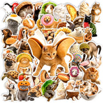 stickers multicolores animaux cartoon adhésifs variés fruits aliments usage quotidien 50 pièces papier