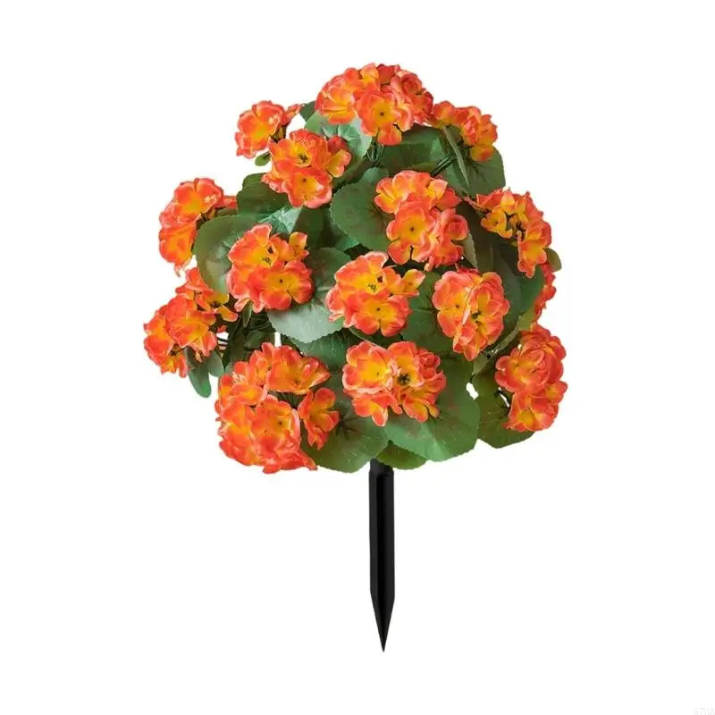 décoration intérieure plante artificielle fleur rouge blanche jaune moderne minimaliste piquet noir pot
