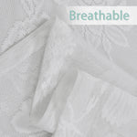 rideau moderne polyester transparent papillons fleurs blancs salon chambre coucher