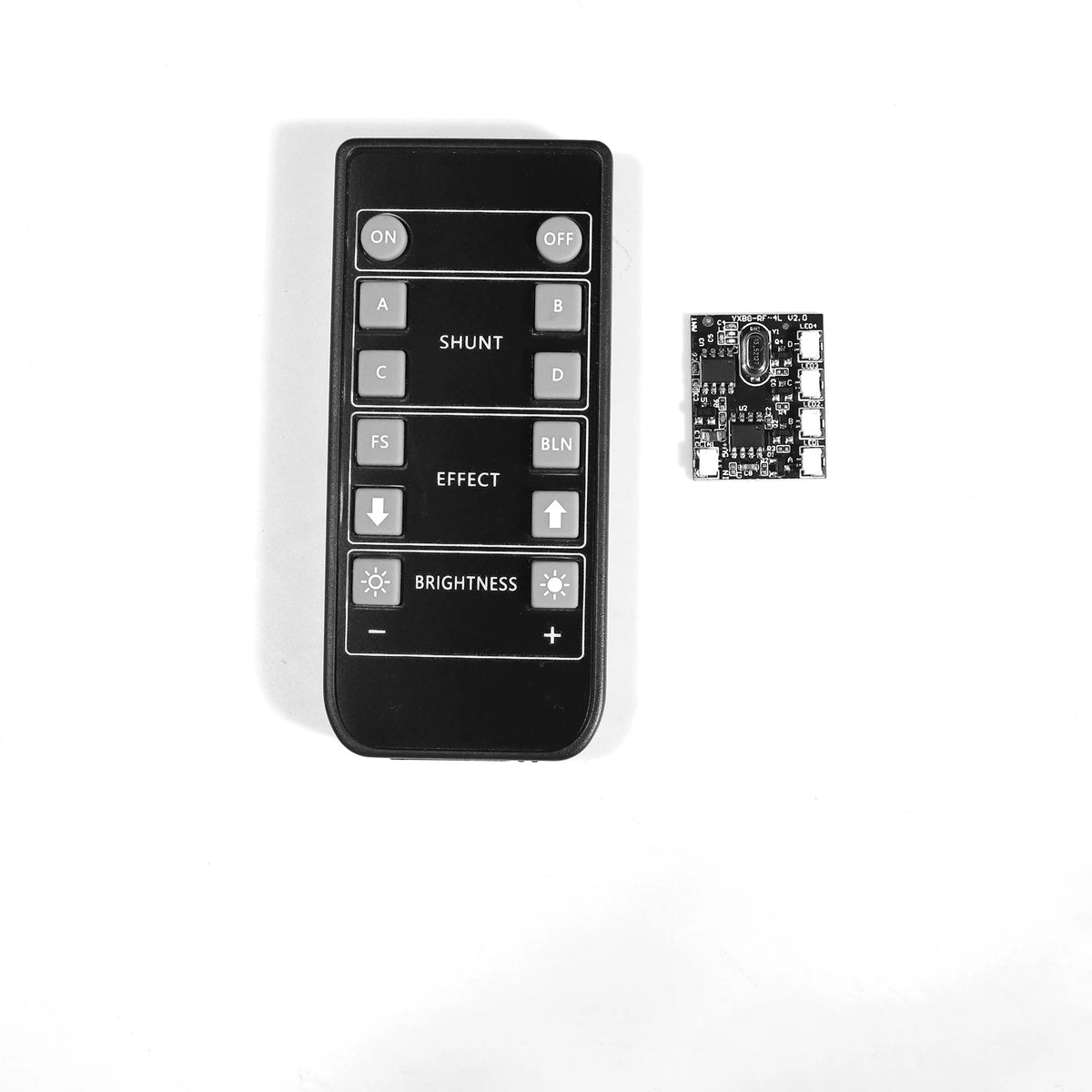 télécommande led noire moderne puce electronique controle sans fil assemblage lumiere bloque construction
