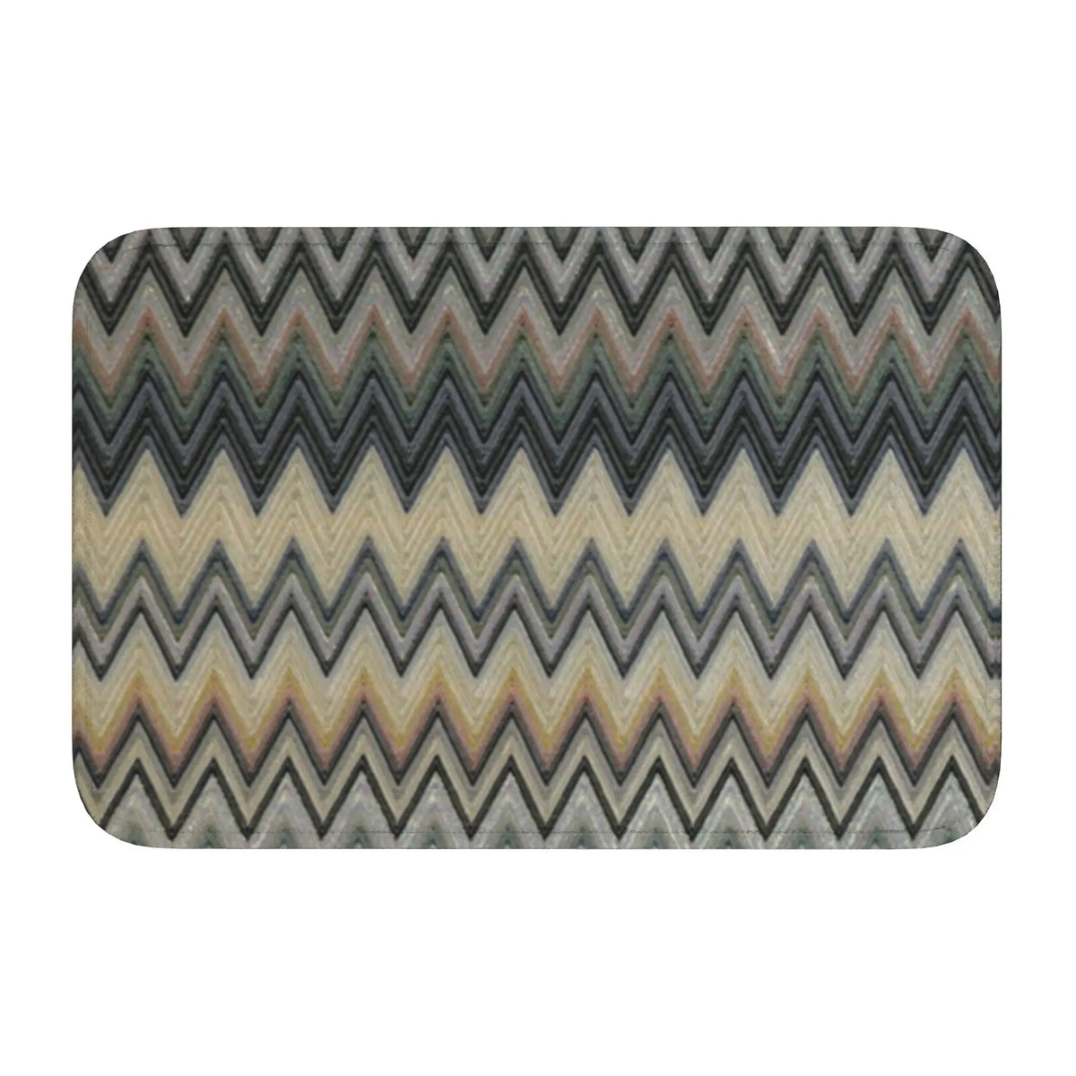 tapis moderne multicolore zigzag antidérapant polyester extérieur intérieur bain chambre