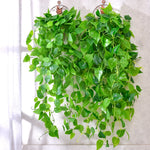 Guirlande végétale artificielle 105cm feuilles ovales vertes brillantes décoration naturelle extérieure intérieure mariage fête
