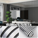 sticker mural auto adhésif texture miroir noir blanc rayures horizontales moderne autocollant