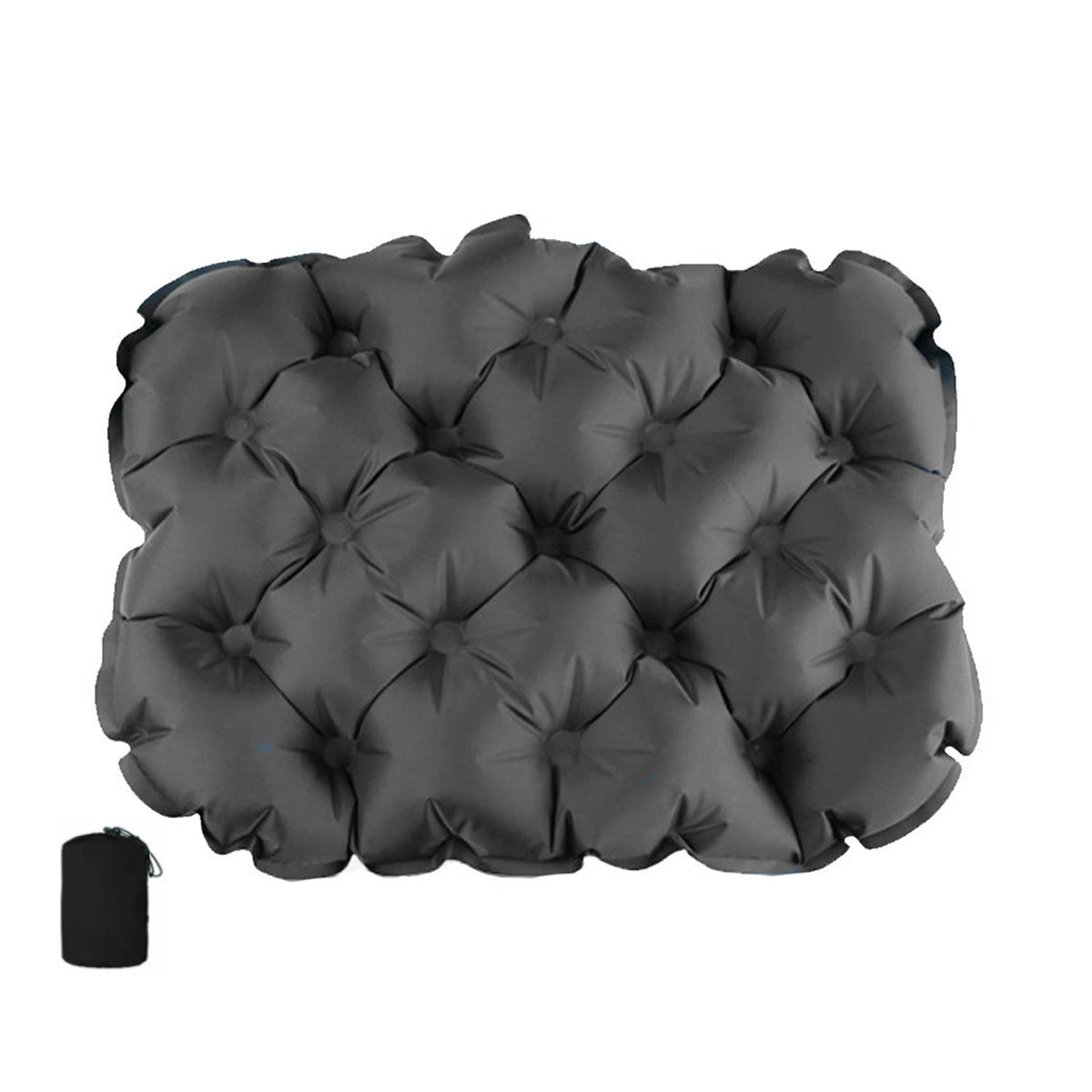 coussin gonflable tufté imperméable mousse pu polyester coton moderne sac rangement vert gris noir