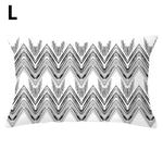 coussins géométriques motifs mandalas modernes polyester noir blanc minimaliste 30x50cm