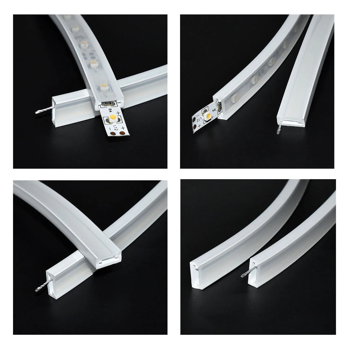 ruban led flexible blanc opale décoration lumineuse moderne intérieur extérieur