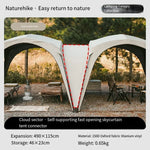 tente camping blanc gris marron imperméable moderne fixations calico protection connecteurs