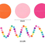 guirlande papier colorée cercles suspendus anniversaire mariage décoration fête chapeaux ballons bannières