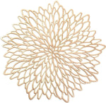 placemats dorés floral ajouré moderne respectueux environnement opaques variété tailles