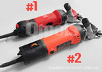 scie électrique tapis coupe guide orange noir clips pragmatiqueoutil brodeur