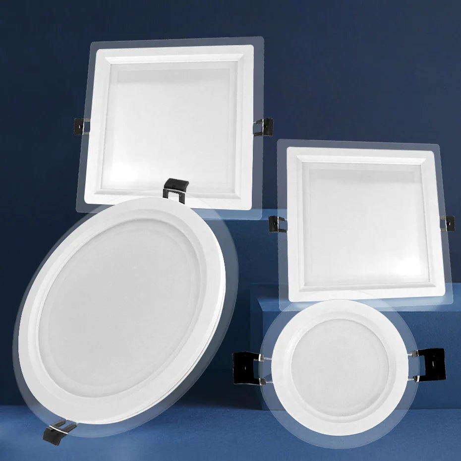 plafonniers led blancs modernes rond carré 6w 12w 18w clips adaptateurs élect