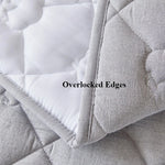 lit queen quilté gris clair moderne confortable 180x200cm lavable machine
