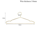 cintres métal dorés anti dérapants modernes 17cm 19cm 32cm 42cm 45cm 10pcs