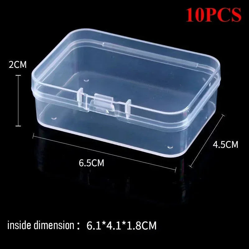 boîtes rangement transparentes modernes réutilisables clips pratique 6.5x4.5cm 20pc 30pc 50pc